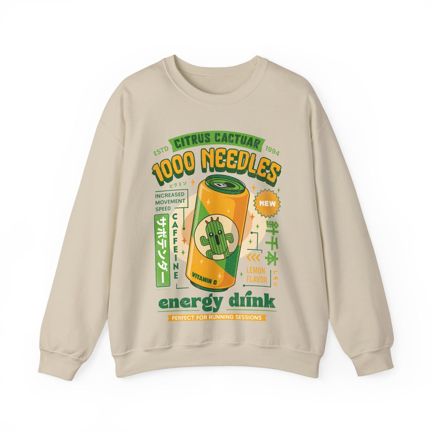 Cactuar Energy Drink Unisex Crewneck Sweatshirt