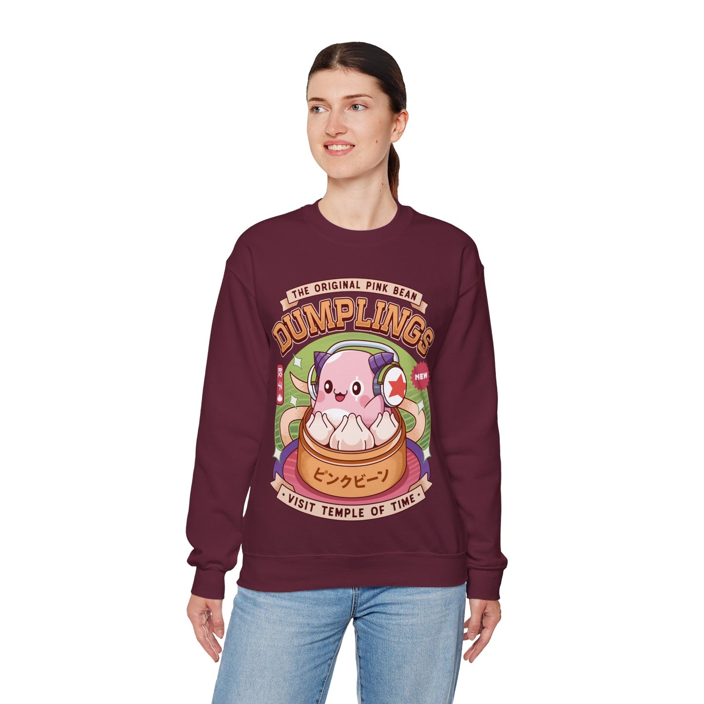 Pink Bean Dumplings Vintage Crewneck Sweatshirt