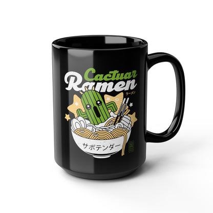 Cactuar Ramen Aesthetic Black Mug