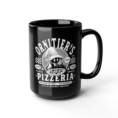 The Ornitier Pizzeria Grunge Black Mug