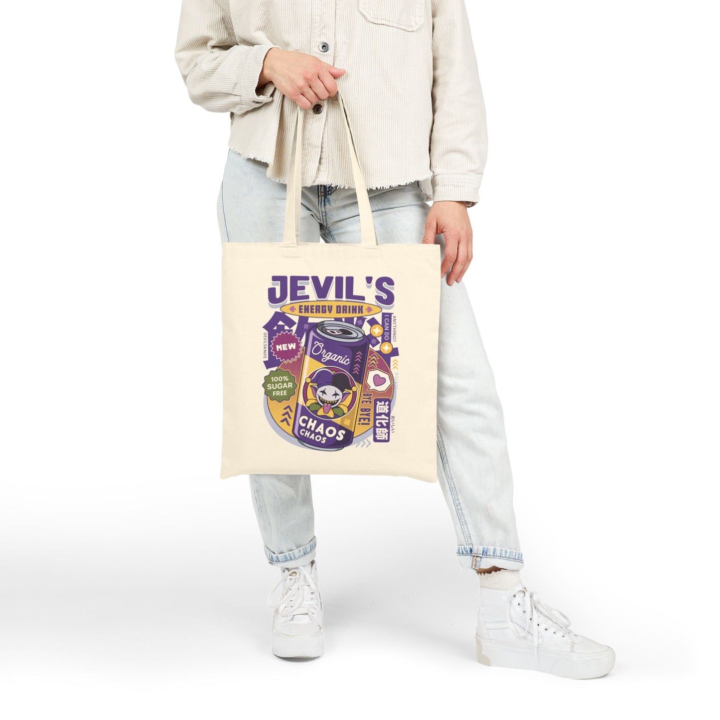 Jevil Energy Drink Cotton Canvas Tote Bag
