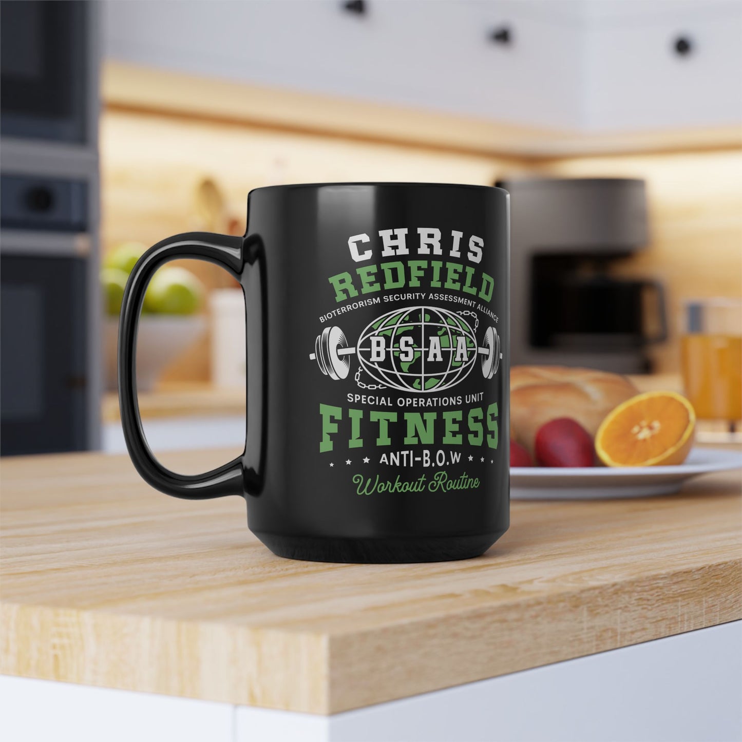 Bsaa Redfield Fitness Emblem Black Mug