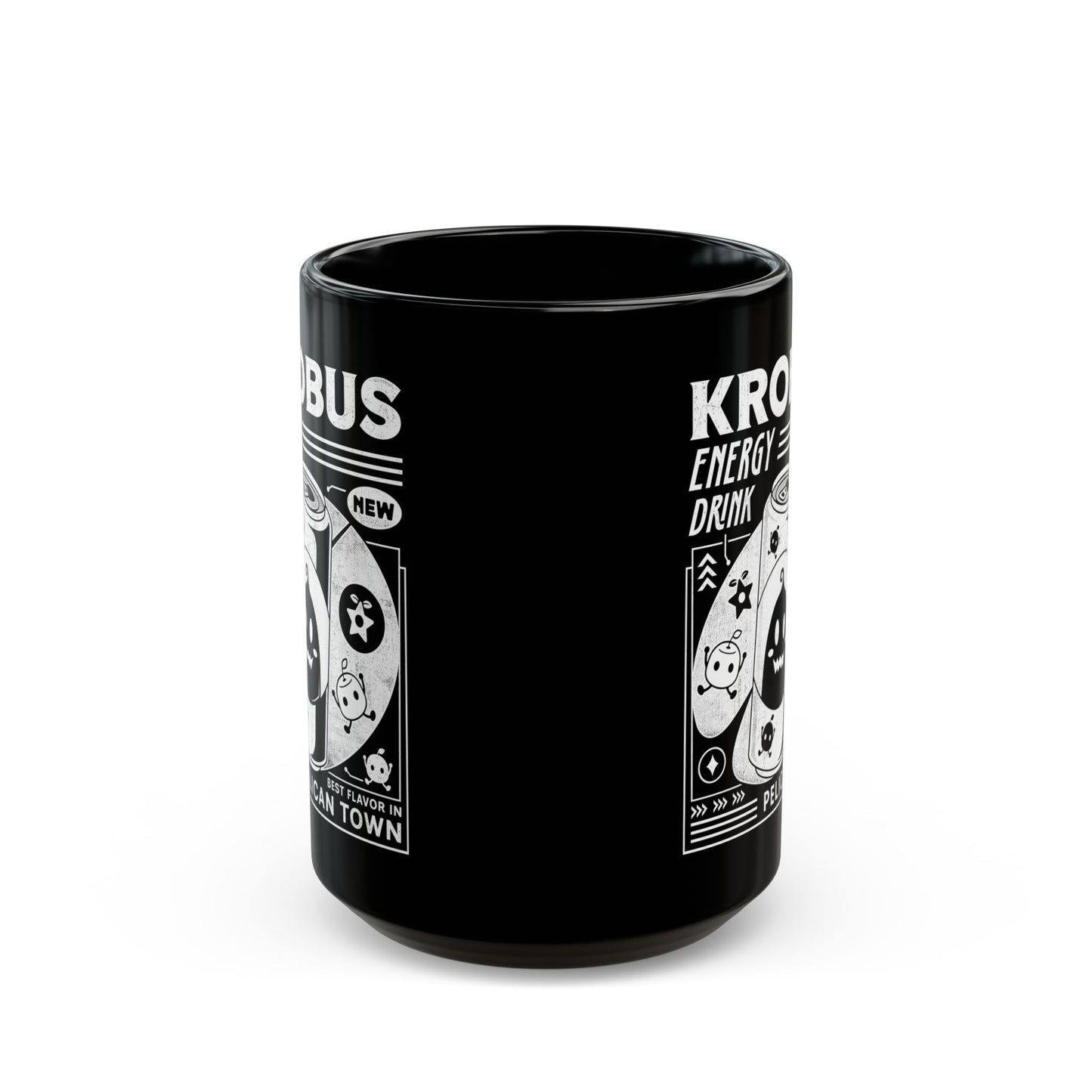 Krobus Energy Drink Grunge Black Mug