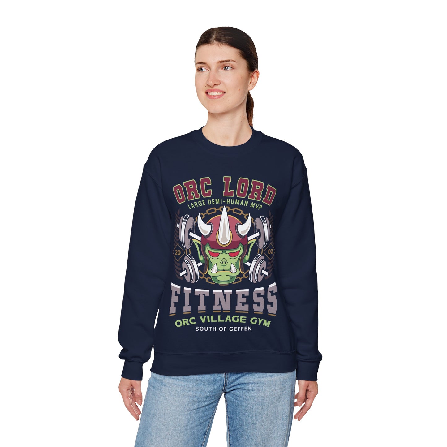 Geffen Orc Village Fitness Unisex Crewneck Sweatshirt
