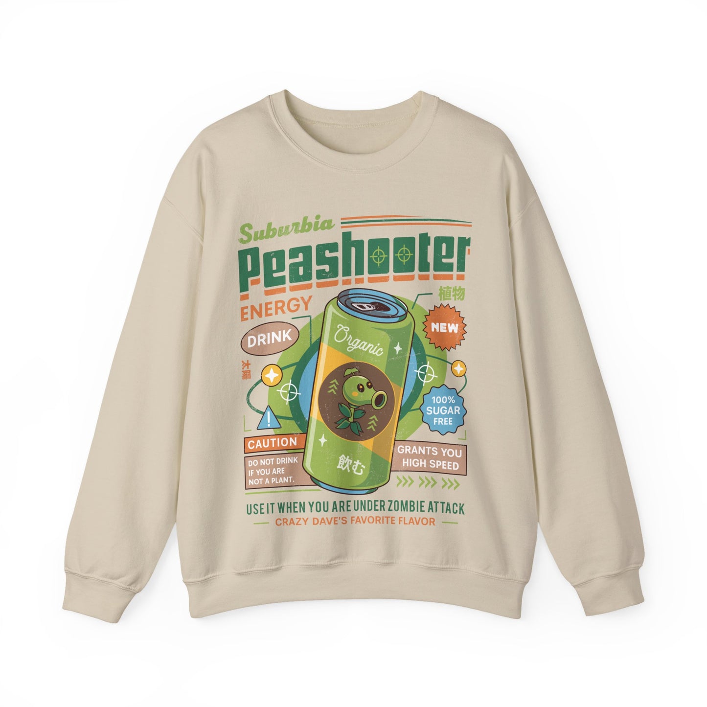 Peashooter Energy Drink Unisex Crewneck Sweatshirt