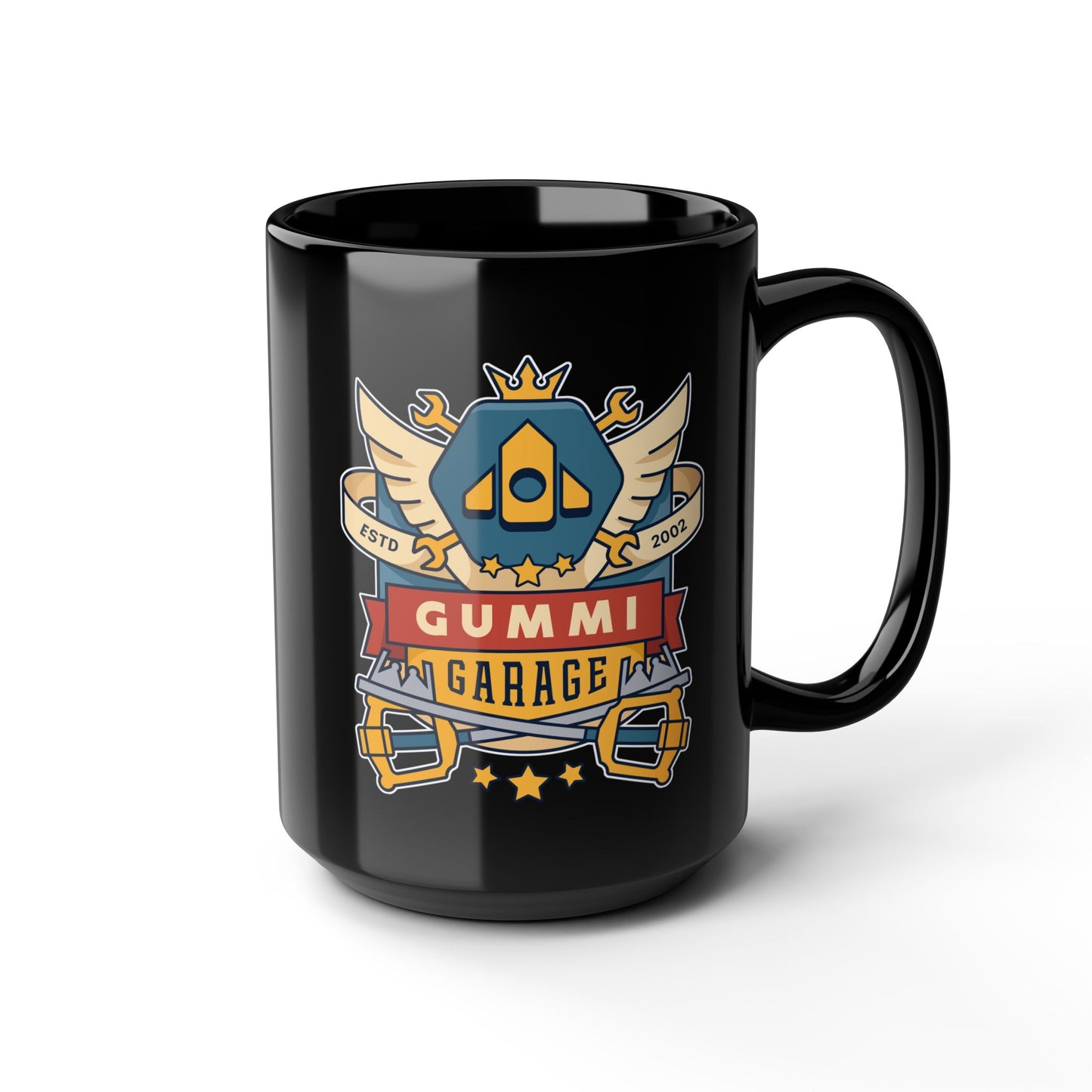 The Gummi Garage Emblem Black Mug