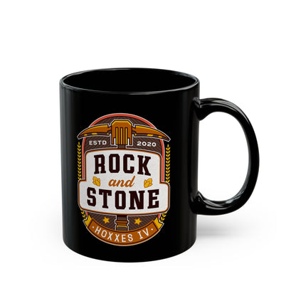 Rock And Stone Emblem Black Mug