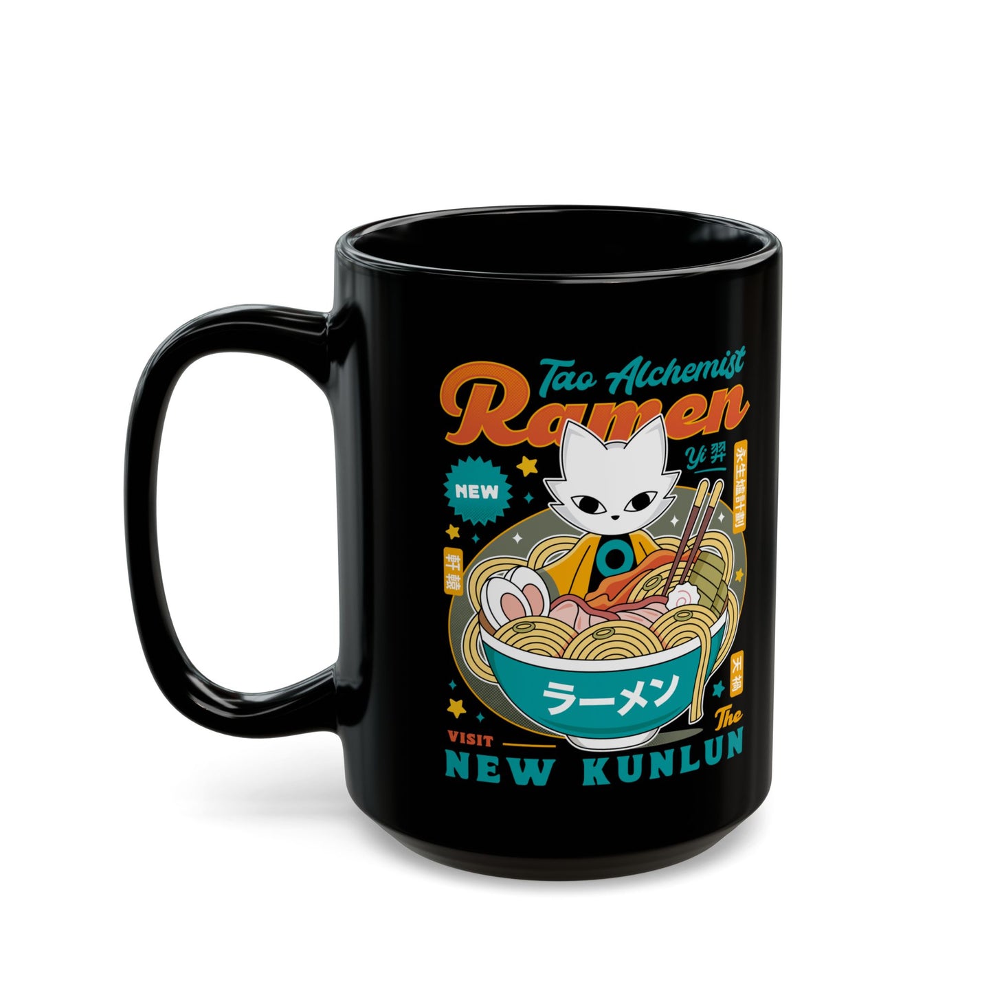 The Mysterious Alchemist Ramen Black Mug