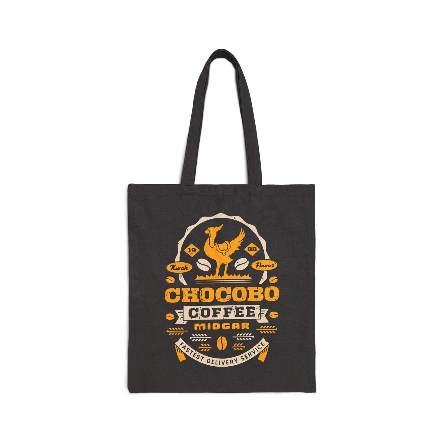 Chocobo Coffee Grunge Cotton Canvas Tote Bag