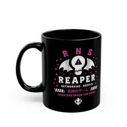 Reaper Networking Service Grunge Black Mug