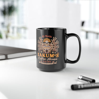 Zakum Coffee Emblem Black Mug