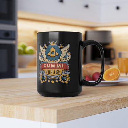 The Gummi Garage Emblem Black Mug