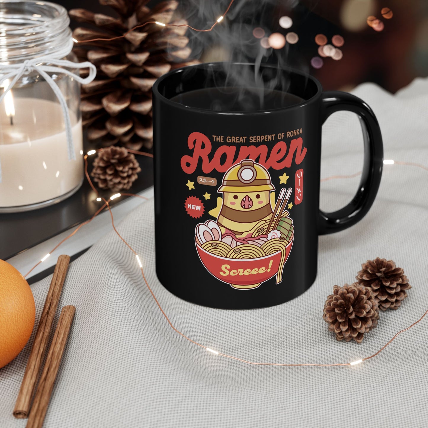 Serpent Of Ronka Ramen Black Mug