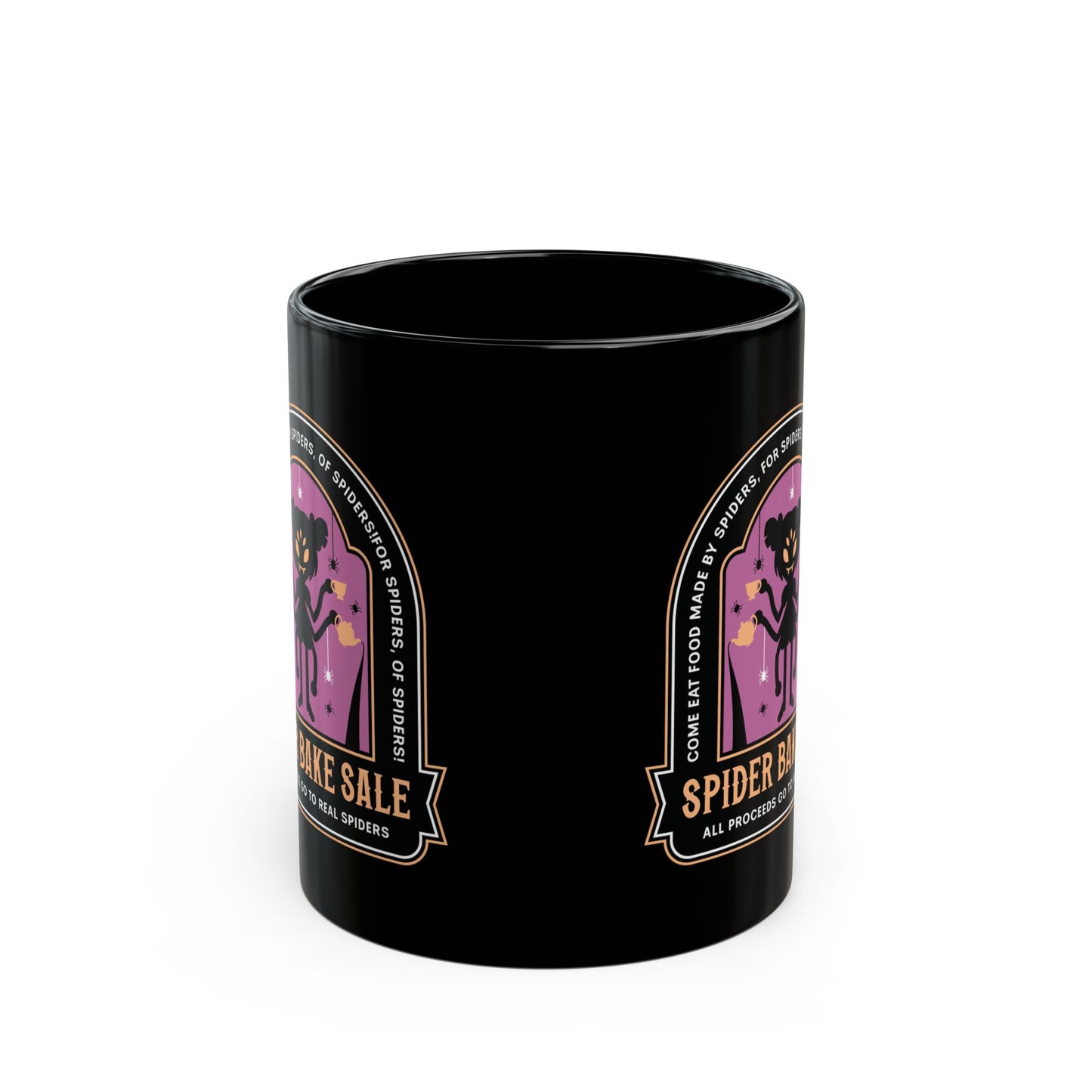 Spider Bake Sale Emblem Black Mug