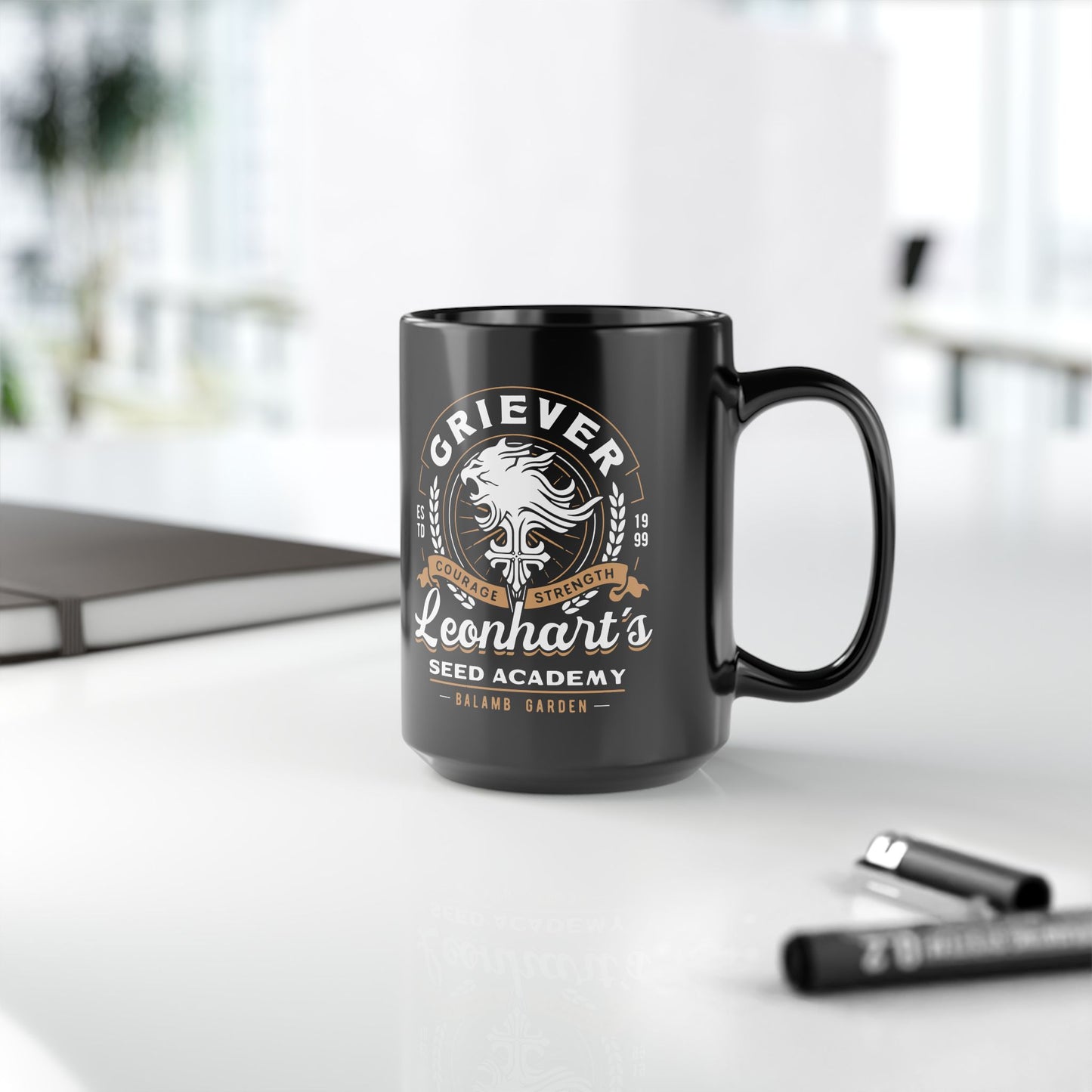Squall Seed Academy Vintage Black Mug