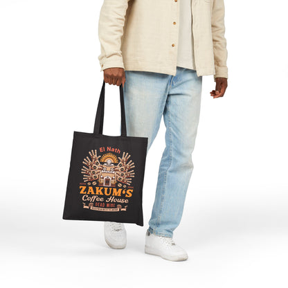 Zakum Coffee Emblem Cotton Canvas Tote Bag