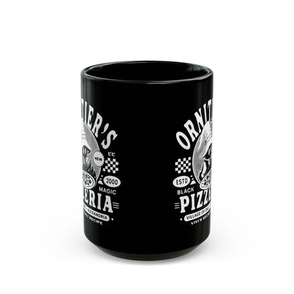 The Ornitier Pizzeria Grunge Black Mug