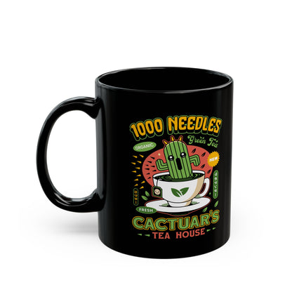 Cactuar Green Tea Emblem Black Mug