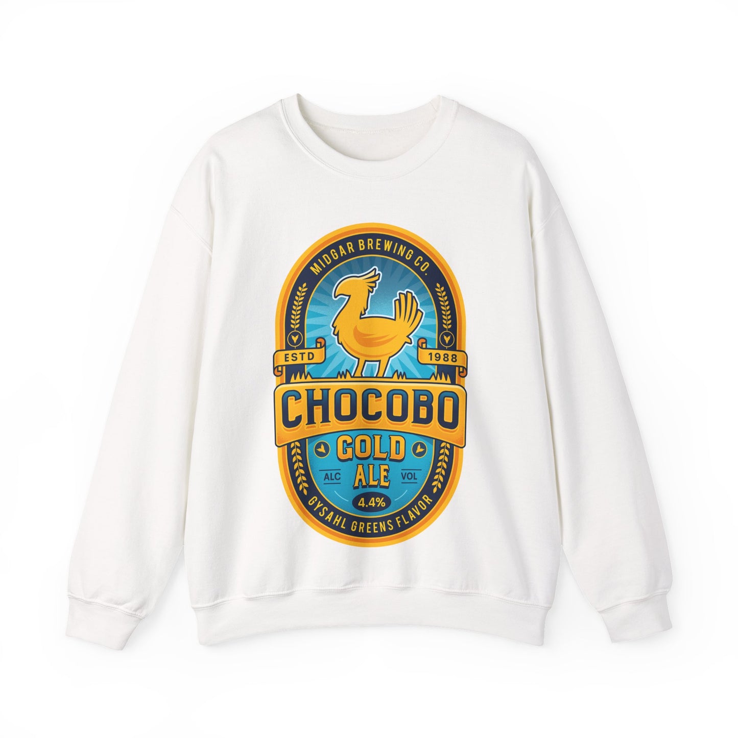 Chocobo Gold Beer Emblem Unisex Crewneck Sweatshirt