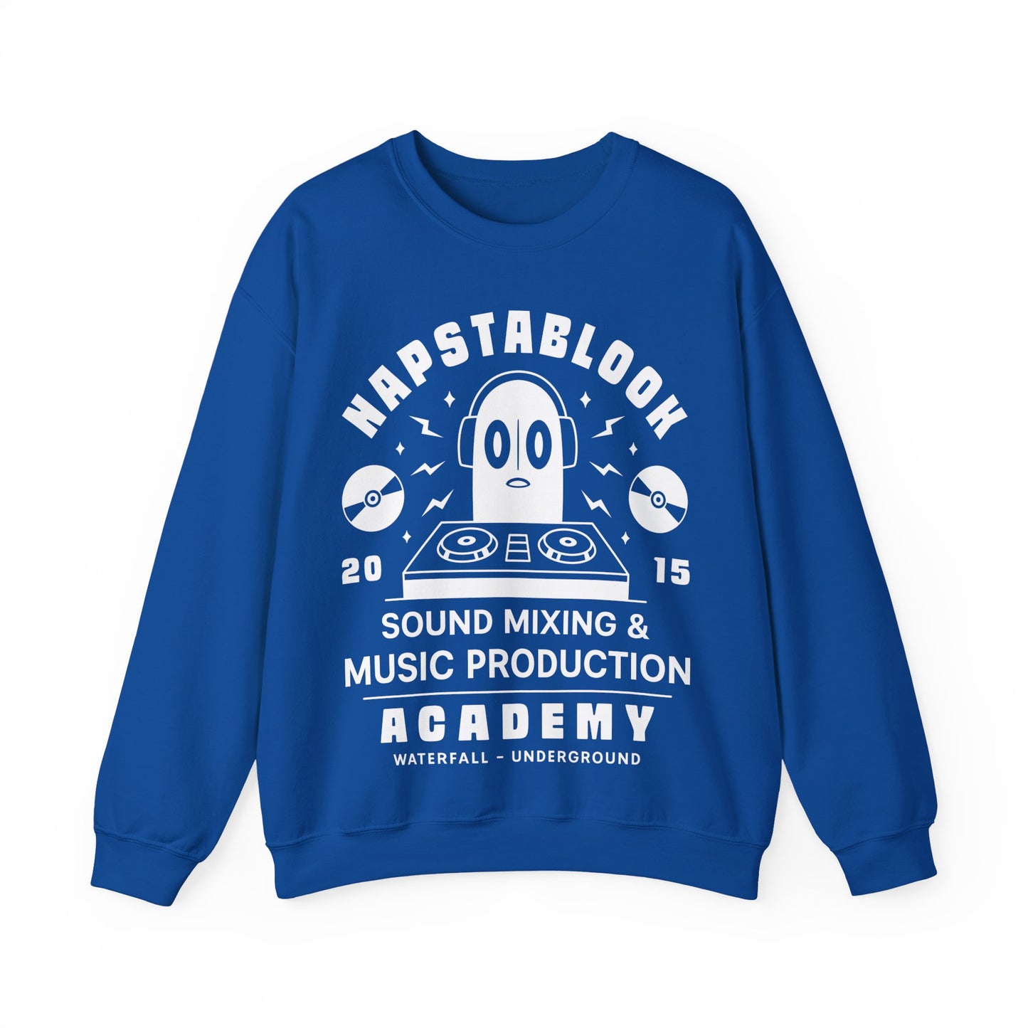 Napstablook Sound Mixing Emblem Unisex Crewneck Sweatshirt