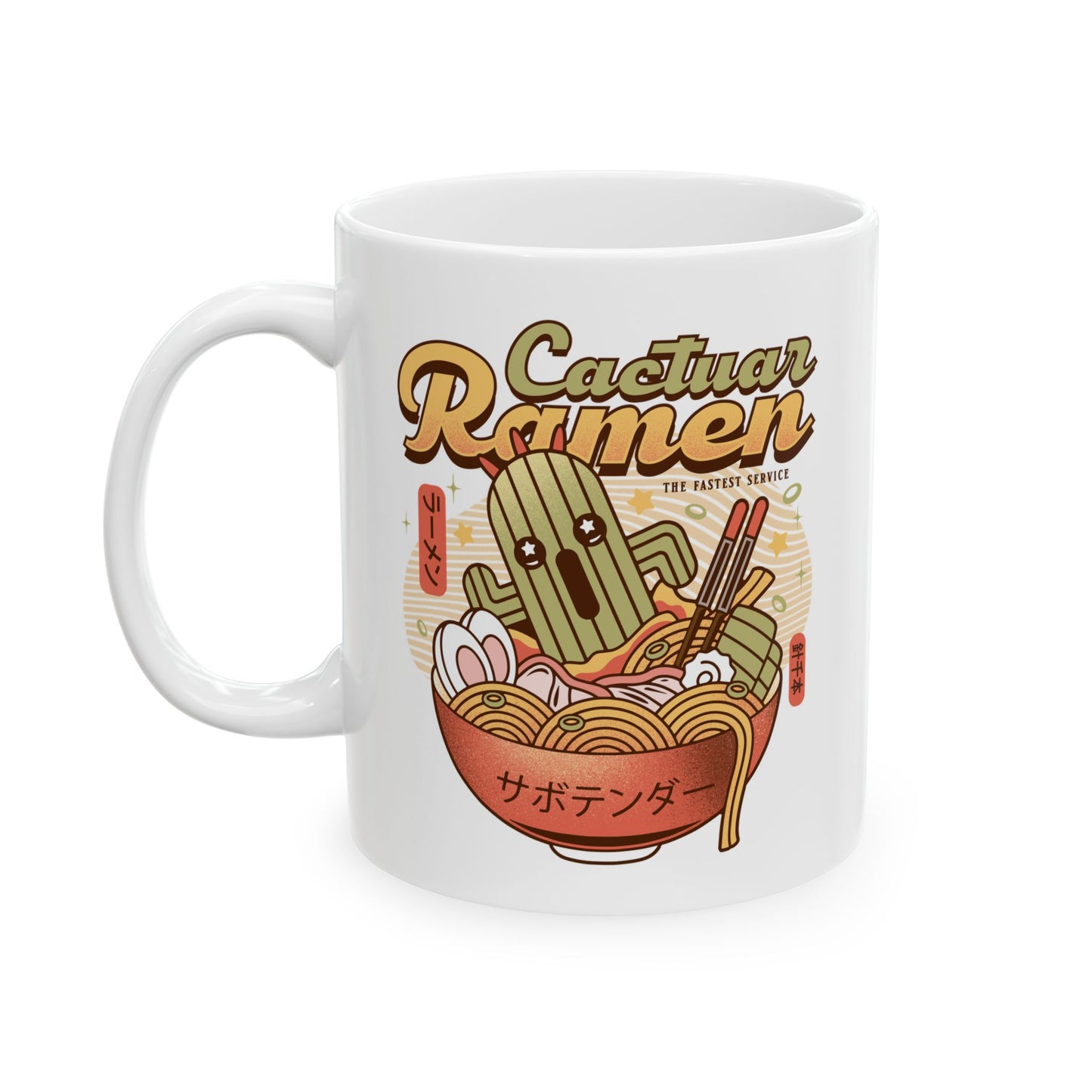 Cactuar Ramen Vintage Ceramic Mug