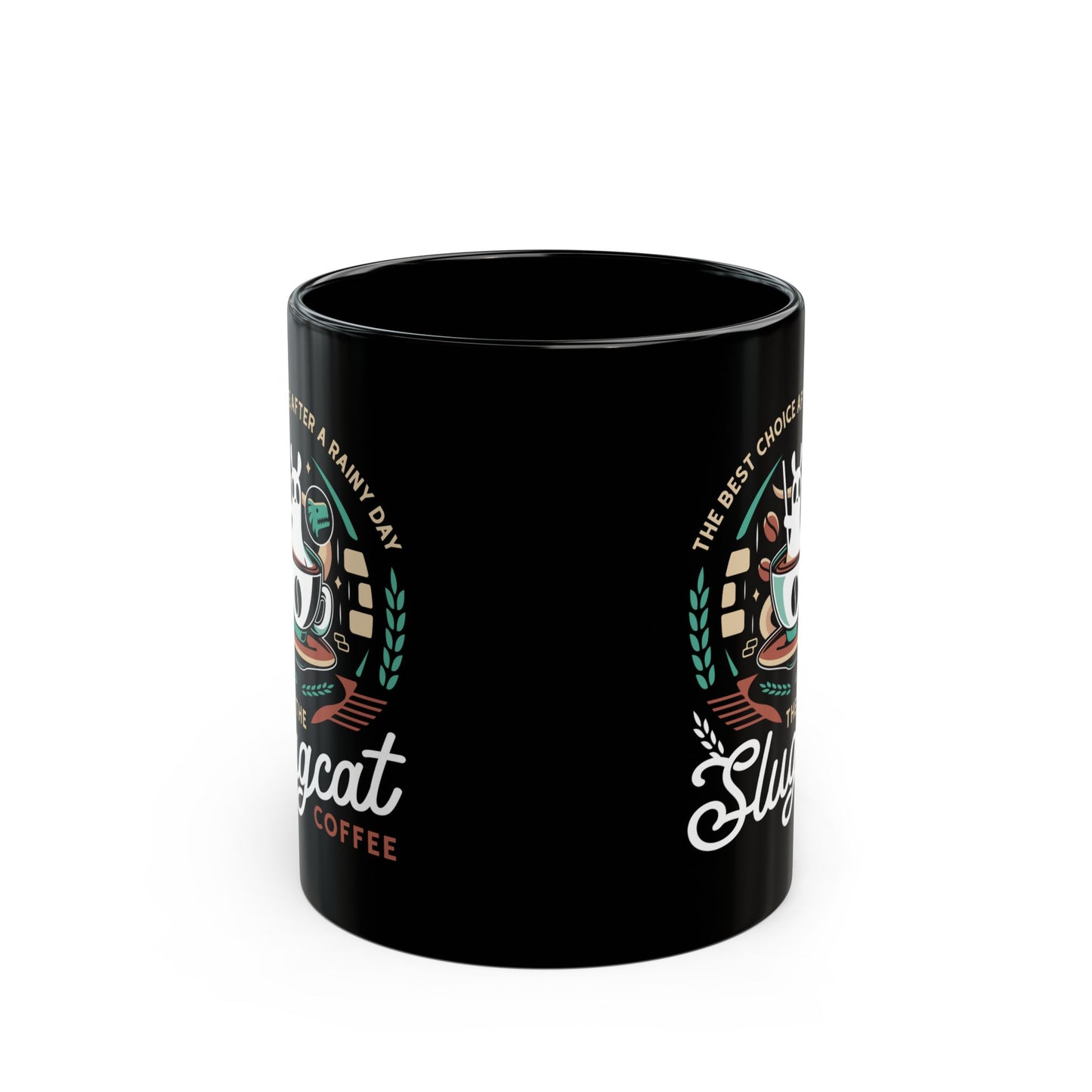 Slugcat Coffee Emblem Black Mug