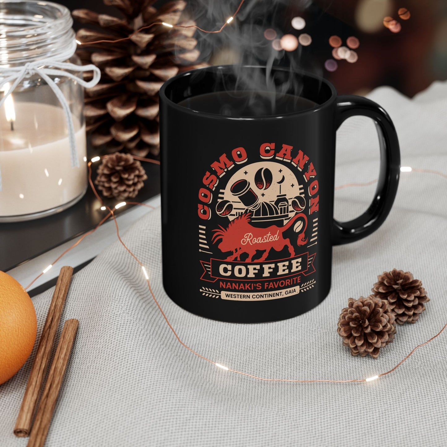 Cosmo Canyon Coffee Grunge Black Mug