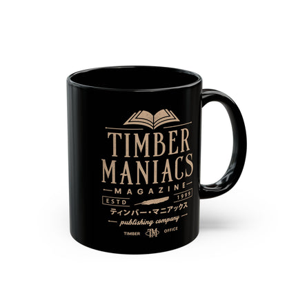 Timber Maniacs Vintage Black Mug
