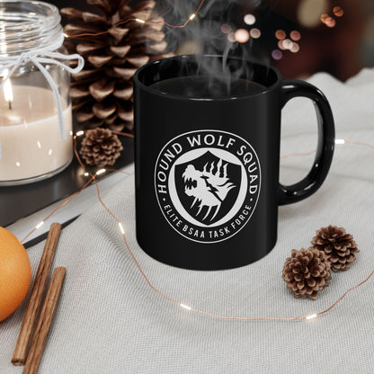 Hound Wolf Squad Crest Black Mug