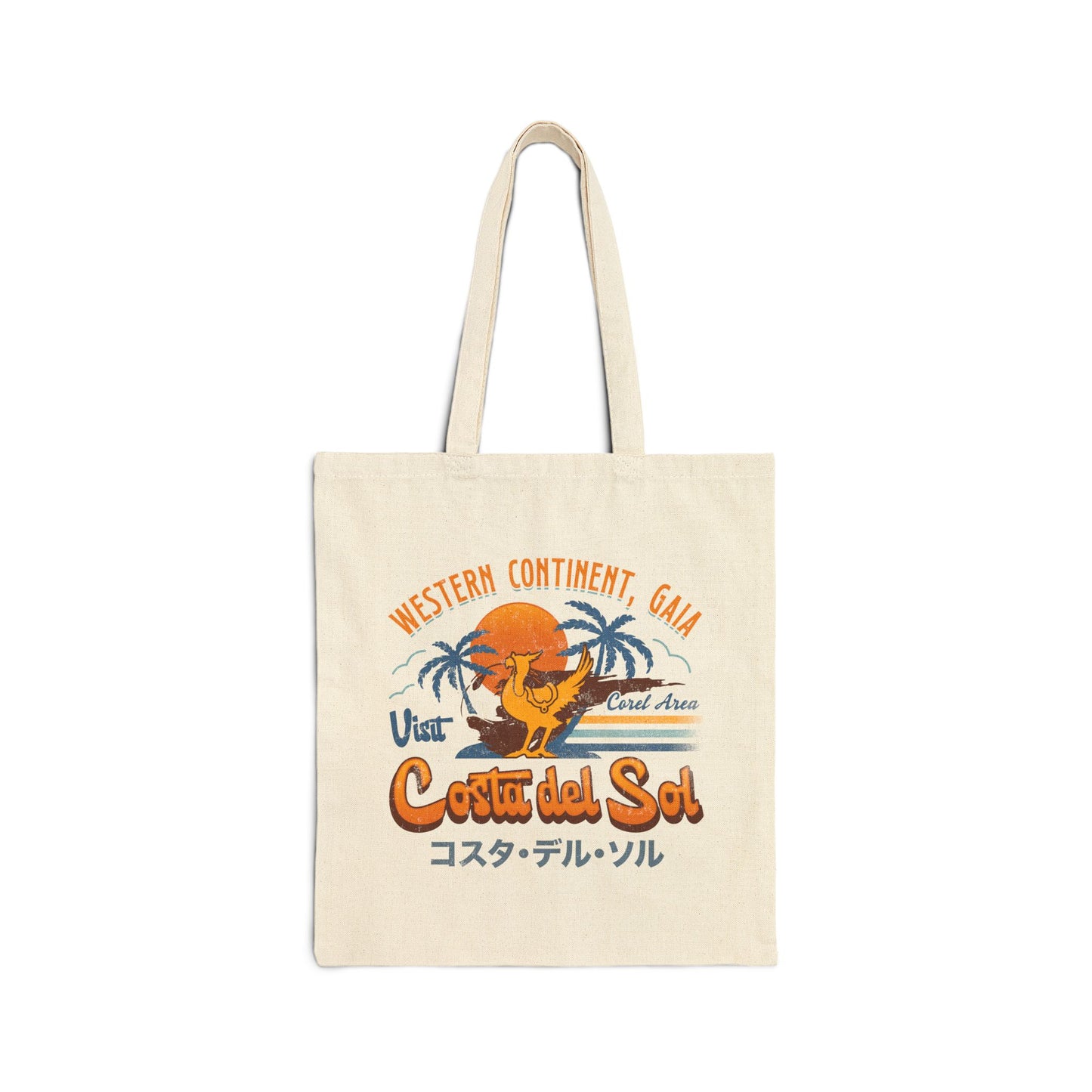 Costa Del Sol Vintage Cotton Canvas Tote Bag