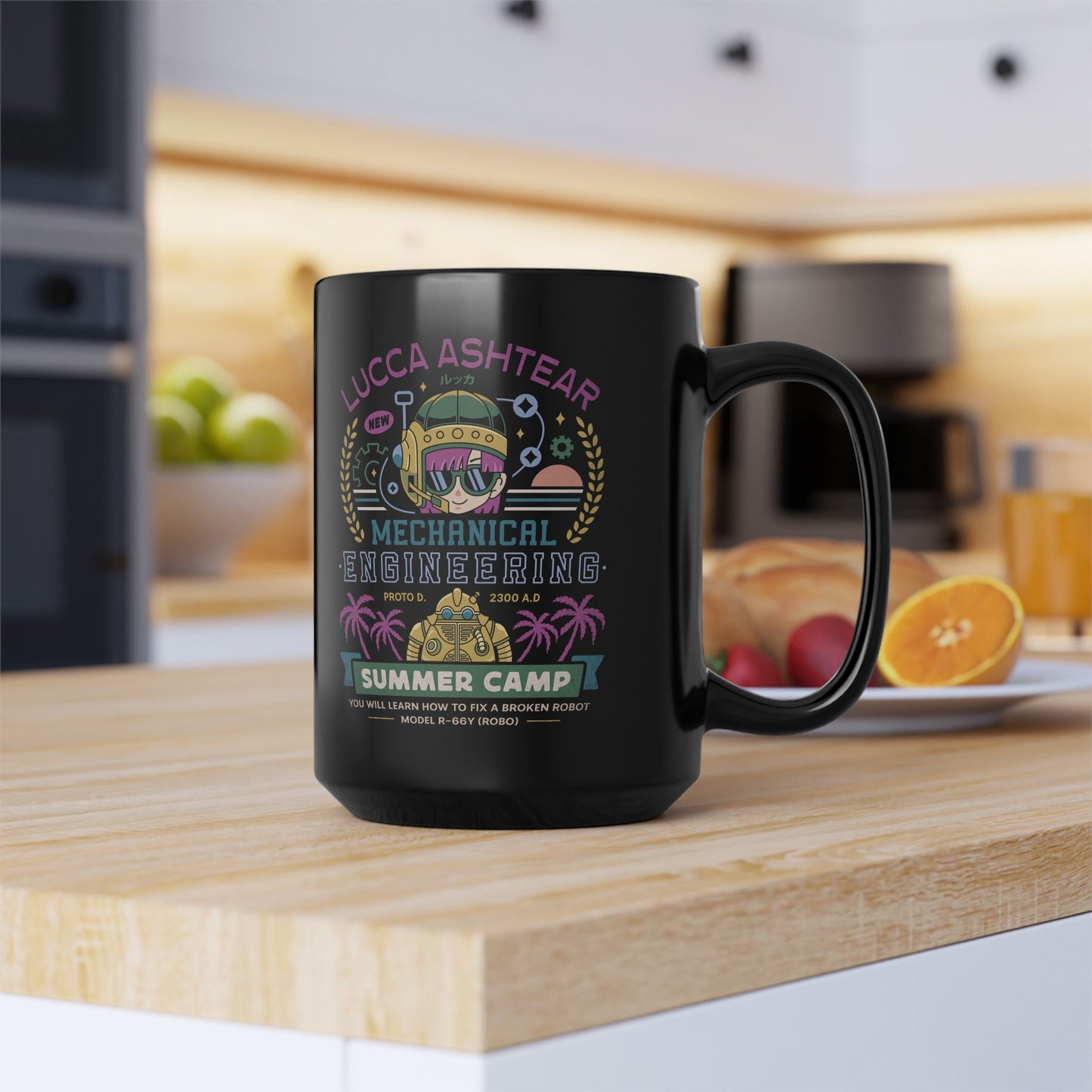 Lucca Ashtear Summer Camp Black Mug
