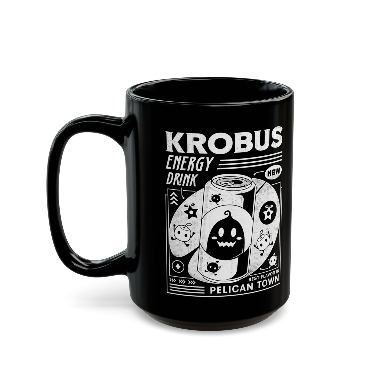 Krobus Energy Drink Grunge Black Mug