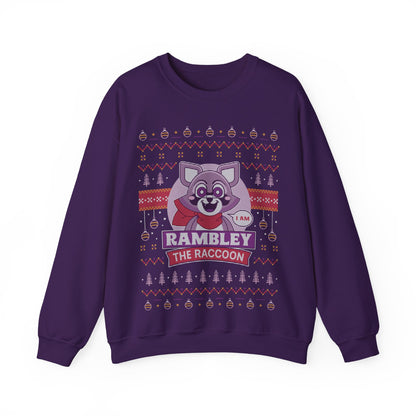 Rambley Raccoon Ugly Sweater Unisex Crewneck Sweatshirt