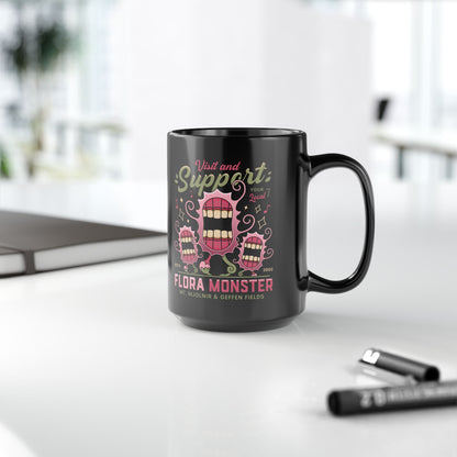 Support Geffen Field Flora Black Mug