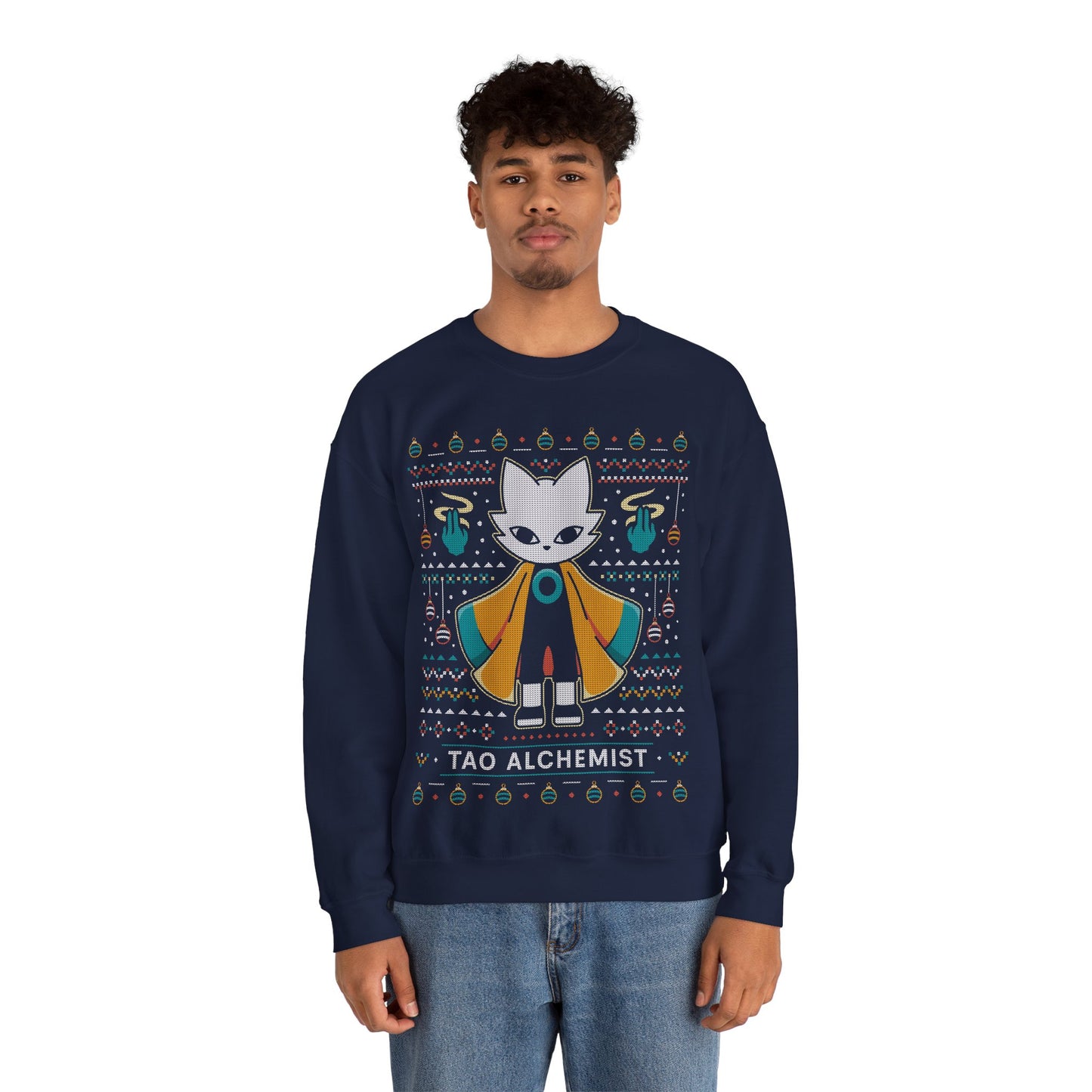 Mysterious Alchemist Ugly Sweater Crewneck Sweatshirt