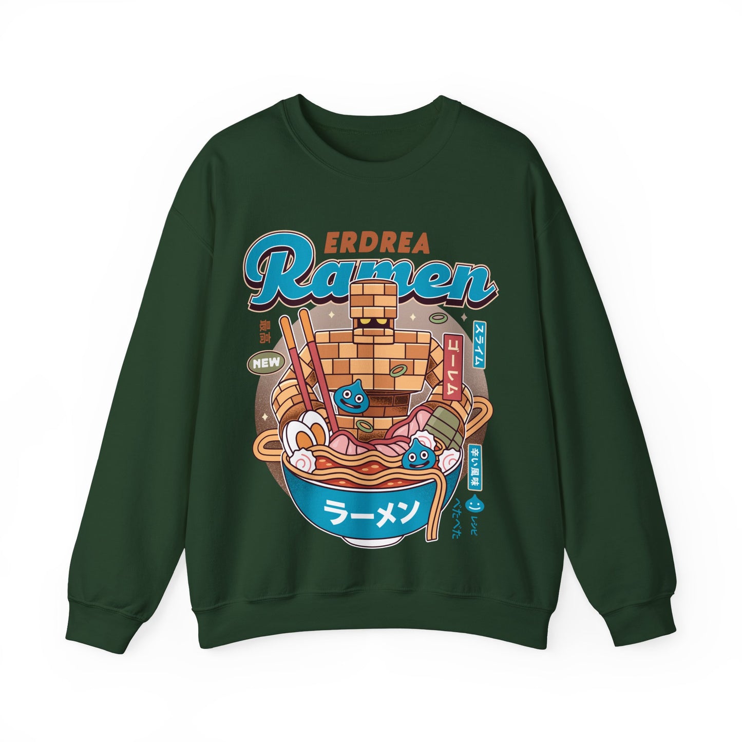 Erdrea Monsters Ramen Vintage Crewneck Sweatshirt