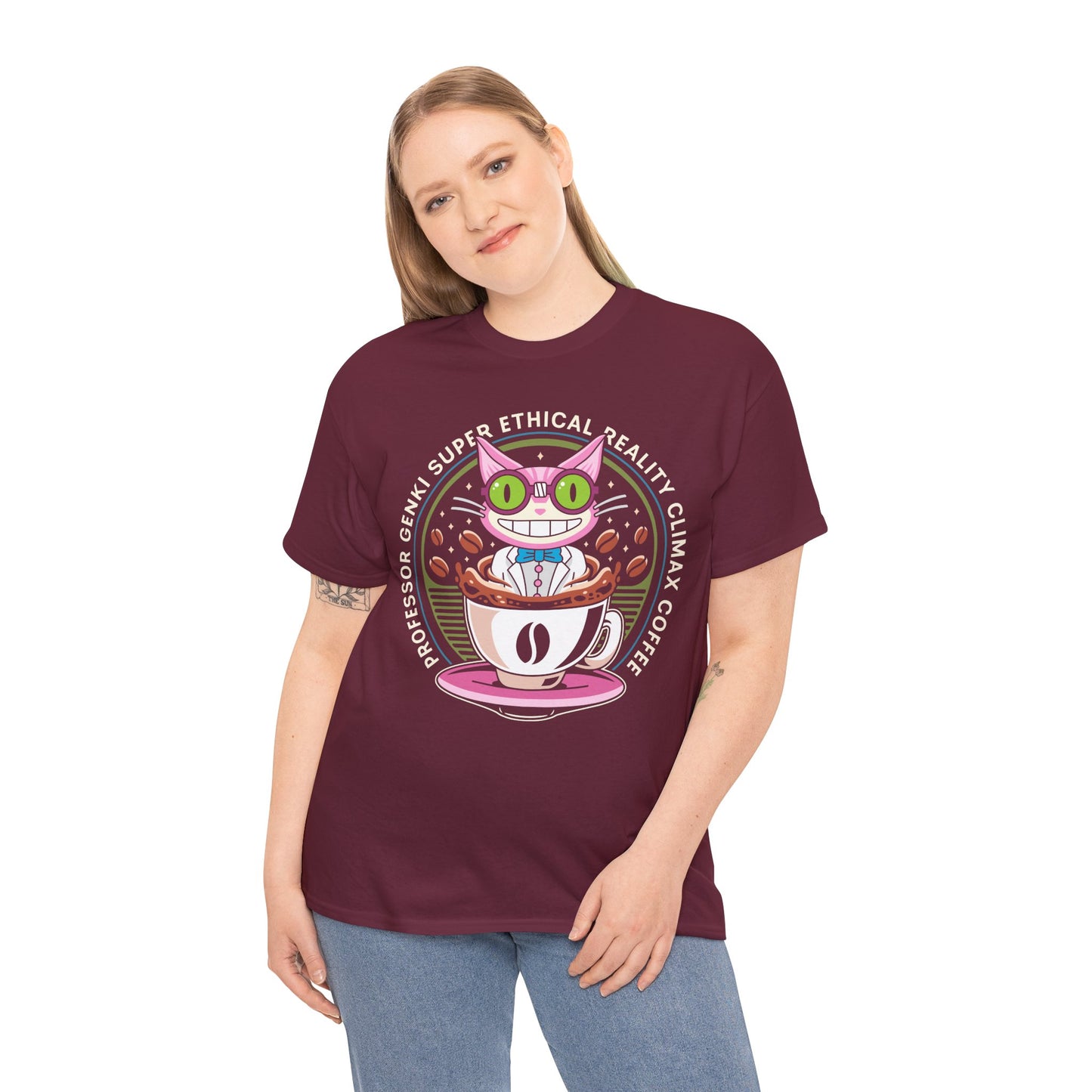 Steelport Cat Coffee Emblem Unisex T-Shirt