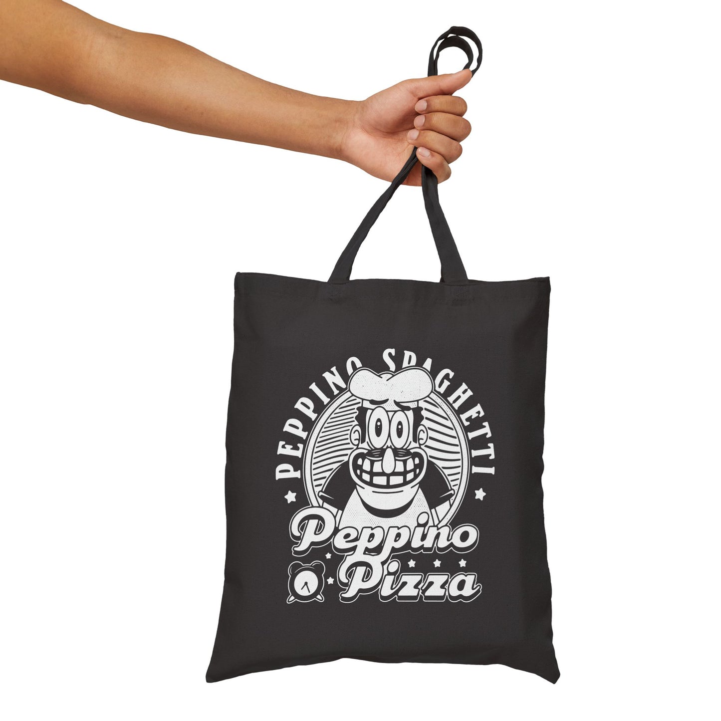Peppino Pizza Crest Canvas Tote Bag
