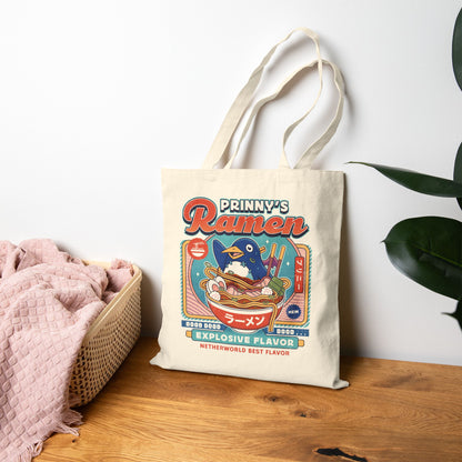 Prinny Dood Ramen Vintage Canvas Tote Bag