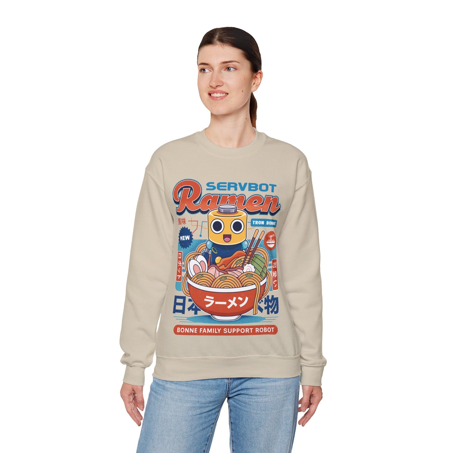 Servbot Ramen Vintage Crewneck Sweatshirt