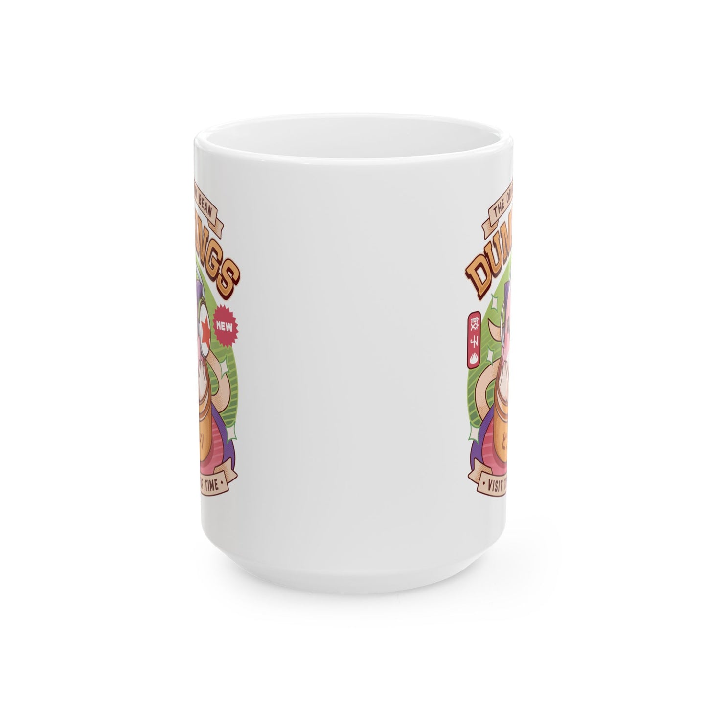 Pink Bean Dumplings Vintage Ceramic Mug