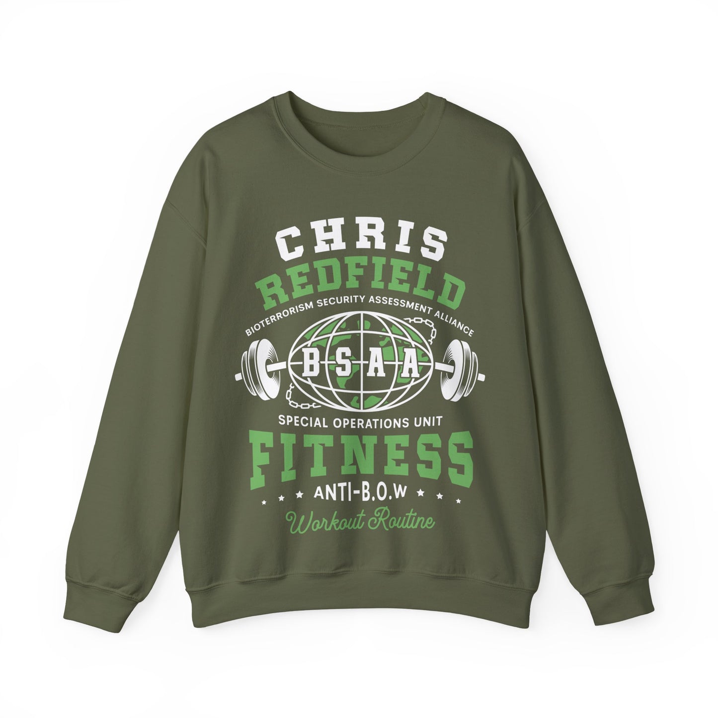Bsaa Redfield Fitness Emblem Crewneck Sweatshirt