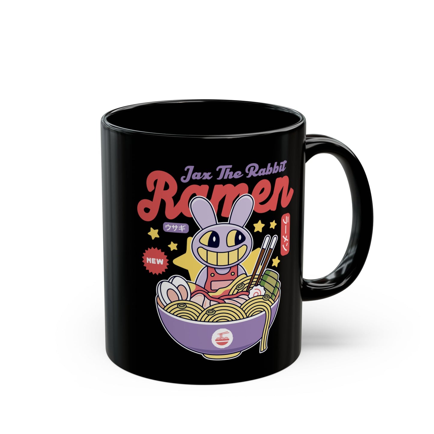 Jax Purple Rabbit Ramen Black Mug