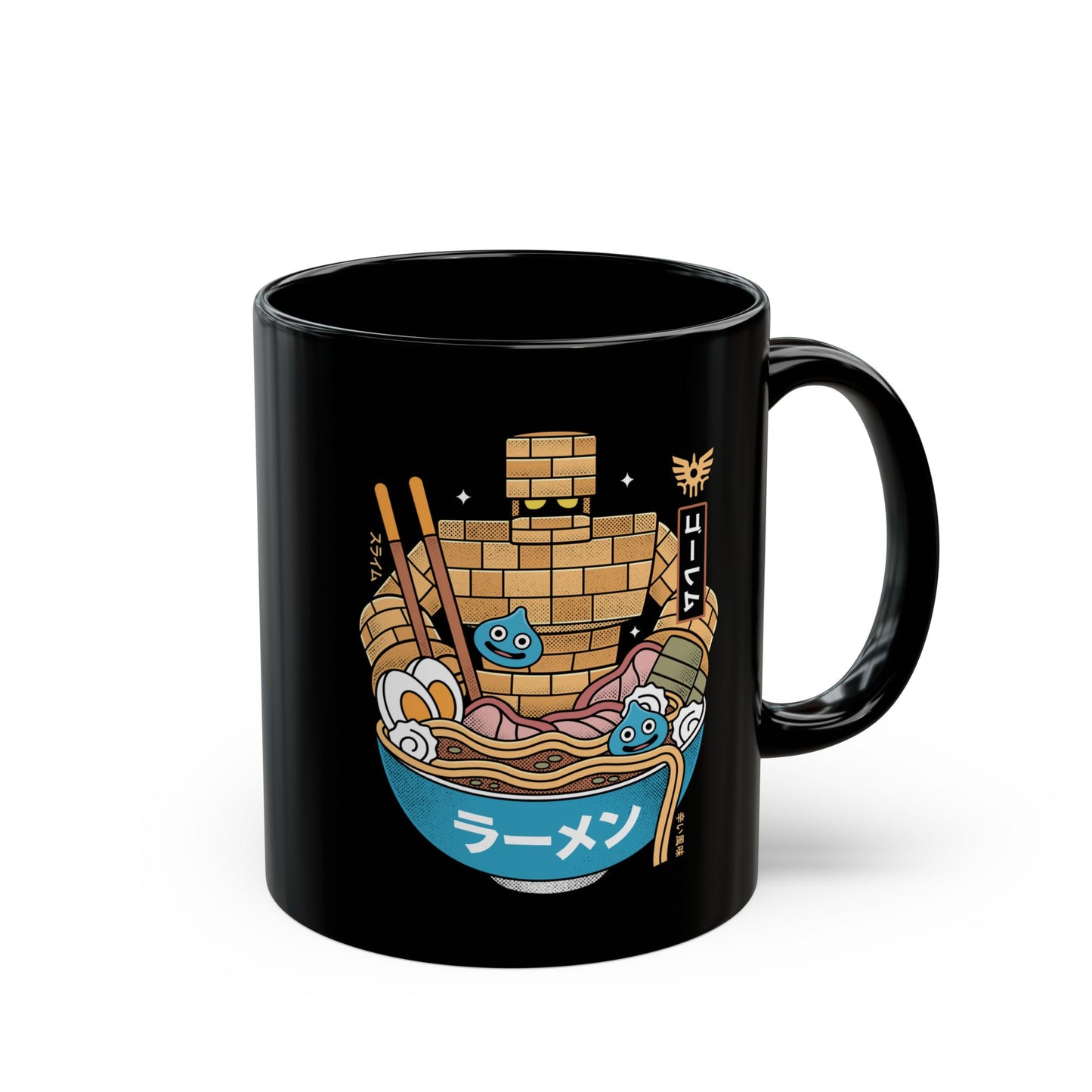 Erdrea Monsters Ramen Grunge Black Mug