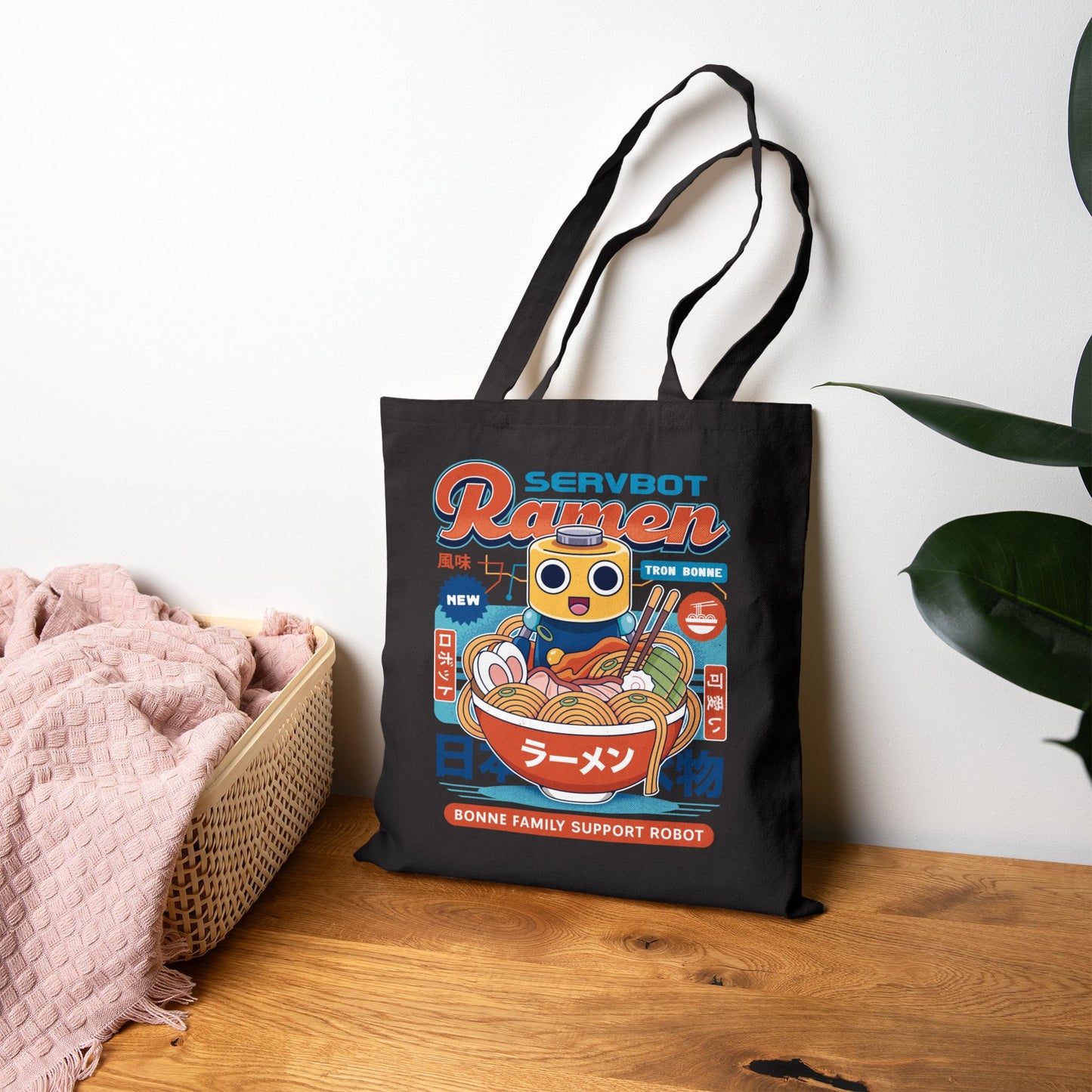 Servbot Ramen Vintage Tote Bag