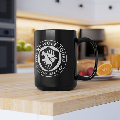 Hound Wolf Squad Crest Black Mug