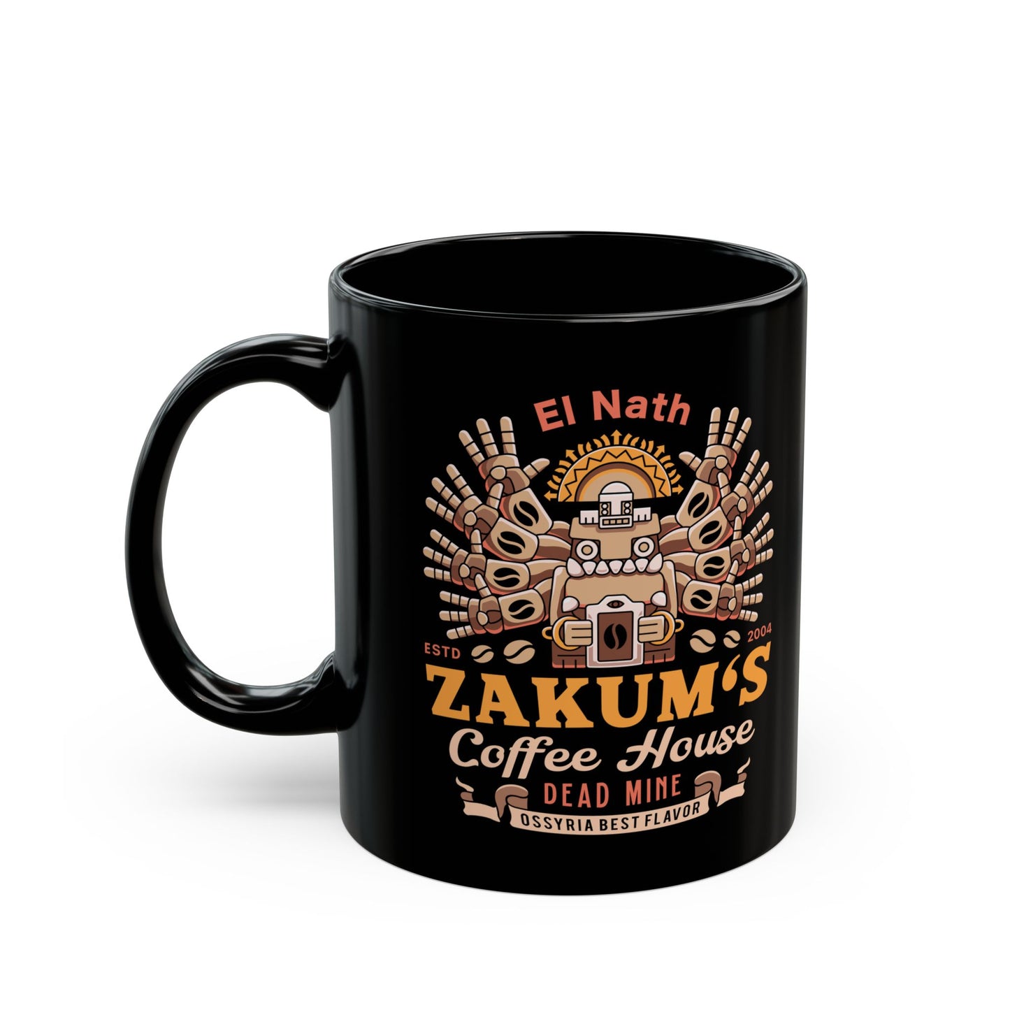 Zakum Coffee Emblem Black Mug