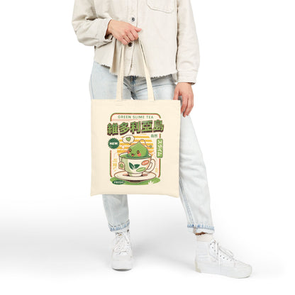 Ramuramu Valley Green Tea Cotton Canvas Tote Bag