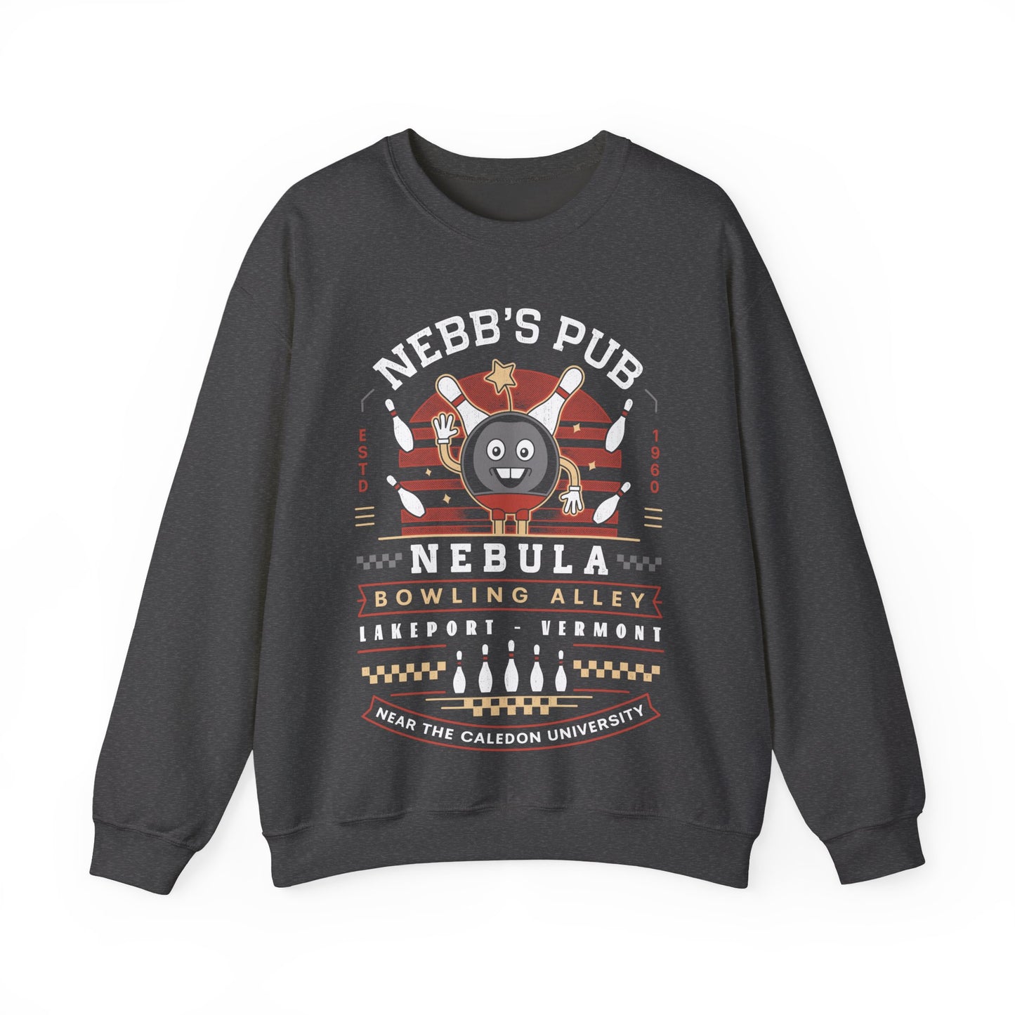 Nebb Bowling Mascot Emblem Crewneck Sweatshirt