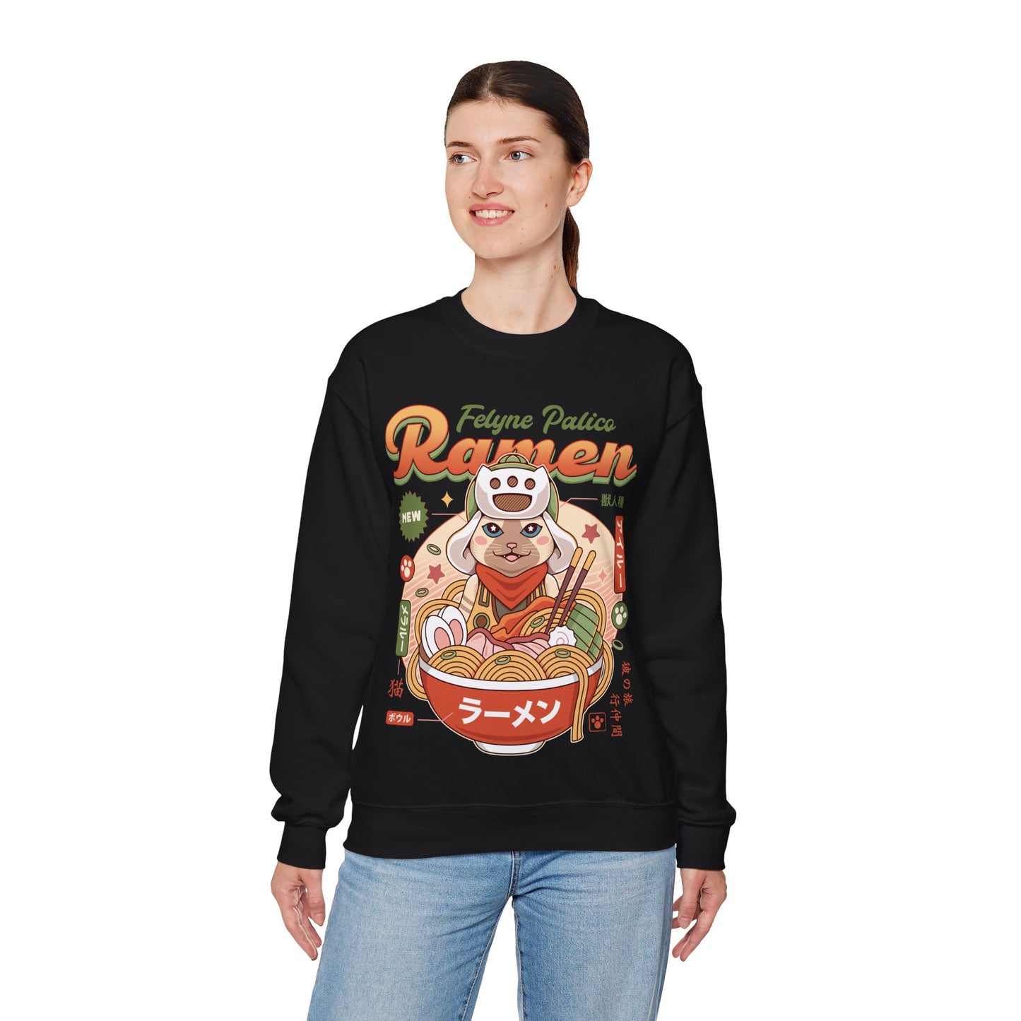 Felyne Palico Ramen Unisex Crewneck Sweatshirt